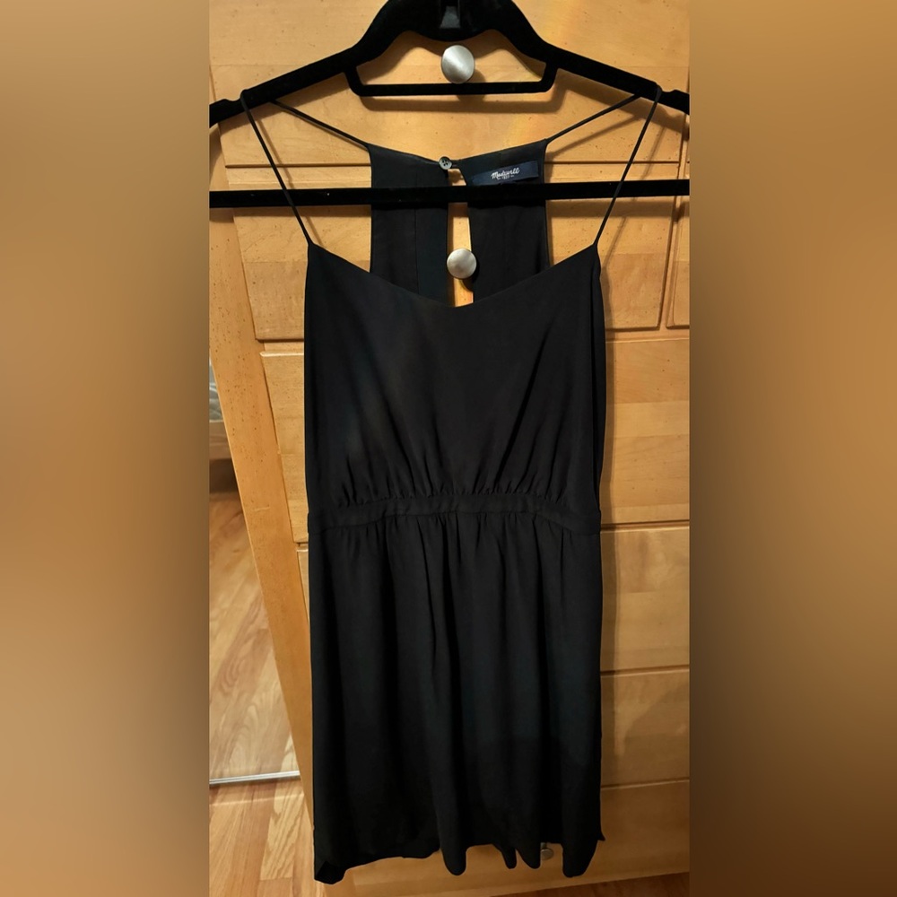 Madewell black v neck tank dress